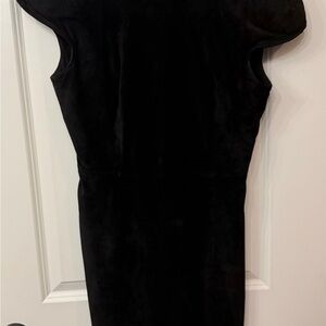 Vintage 80’s Black Suede Dress with Open Back
